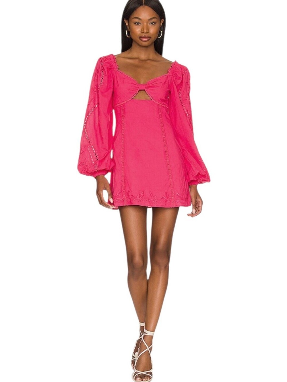 Majorelle Lizzv Mini Dress Paradise Pink Women's XS Cut Out Festival